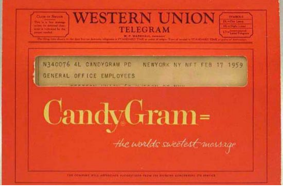 Antique candy-gram